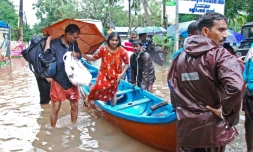 Opérations de secours dans le Kerala, le 16 août 2018