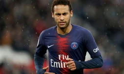 Le Brésilien Neymar lors de la 35e journée de Ligue 1 avec le Paris-Saint-Germain contre Nice au Parc des Princes, le 4 mai 2019