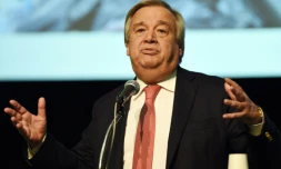 L'ex-Premier ministre portugais Antonio Guterres, le 26 novembre 2015 Ă Tokyo