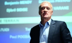 L'entraßneur de la France, Didier Deschamps, en conférence de presse, à Paris, le 8 novembre 2018