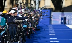 L'épreuve de tir à l'arc féminine lors des Jeux paralympiques, le 29 août 2024 à Paris