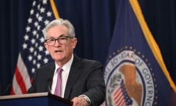 Jerome Powell, patron de la Banque centrale américaine (Fed), le 27 juillet 2022 à Washington