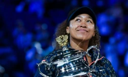 La Japonaise Naomi Osaka, victorieuse de l'Open d'Australie de tennis, le 20 février 2021 à Melbourne
