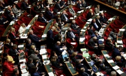 Les sénateurs lors du vote sur le projet de loi visant à inscrire l'IVG dans la Constitution, le 28 février 2024