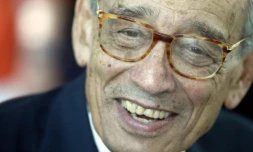 L'ancien secrétaire général de l'ONU Boutros Boutros-Ghali, à l'Institut du monde arabe à Paris, le 12 juin 2003