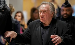 Gérard Depardieu le 26 mars 2025, au tribunal judiciaire de Paris