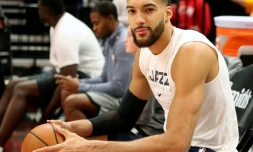 Rudy Gobert, basketteur français des Utah Jazz, le 4 décembre 2019 à Salt Lake City, déclaré positif au coronavirus