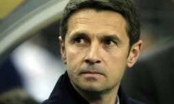 L'entraîneur Rémi Garde, alors à la tête de Lyon, le 19 avril 2014 lors de la finale de la Coupe de Ligue au Stade de France