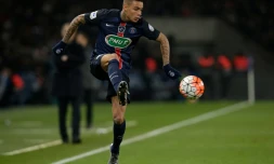 Le défenseur du PSG Gregory van der Wiel lors d'un match contre Toulouse, le 19 janvier 2016 au Parc des Princes