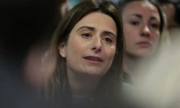 La secrétaire nationale des Ecologistes Marine Tondelier, le 25 février 2025 au Salon de l'agriculture à Paris