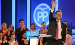 Mariano Rajoy en meeeting le 18 décembre 2015 à Madrid 