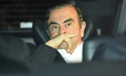 L'ancien PDG de Renault-Nissan, Carlos Ghosn, le 6 mars 2019 à Tokyo aprÚs sa premiÚre mise en liberté conditionnelle