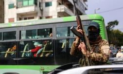 Dans une rue de Lattaquié, en Syrie, le 26 décembre 2024