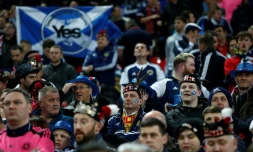 Les supporters écossais lors du match contre l'Angleterre en qualifications du Mondial russe à Wembley, le 11 novembre 2016