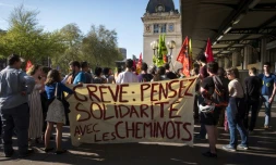 Manifestation de cheminots à Toulouse, le 17 avril 2018