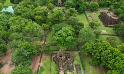 Vue aérienne de la cité de Si thep, le 14 septembre 2023 dans la province de Phetchabun, en Thaïlande