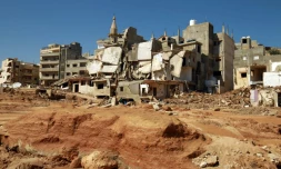 La ville de Derna, dans l'est de la Libye, dĂ©vastĂ©e par la tempĂȘte Derna le 15 septembre 2023