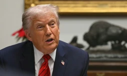 Le président américain Donald Trump lors d'une table ronde à la Maison Blanche, à Washington, le 10 décembre 2025