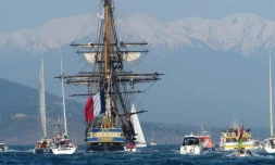 L'Hermione à Port-Vendres en avril 2018