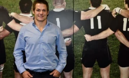 Le capitaine des All Blacks Richie McCaw, lors de l'annonce de sa retraite, le 19 novembre 2015 à Wellington