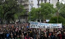 Manifestation pour la justice à Buenos Aires après un triple féminicide sordide, le 27 septembre 2025