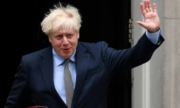 Le Premier ministre britannique Boris Johnson quitte sa résidence londonienne pour aller à la Chambre des Communes, le 9 septembre 2020