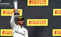 Le Britannique Lewis Hamilton 3e du GP des Etats-Unis le 21 octobre 2018
