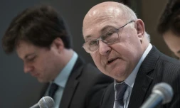 Le ministre des Finances Michel Sapin à Honk Kong le 26 février 2016