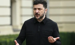 Le président ukrainien Volodymyr Zelensky à Kiev le 4 décembre 2025.