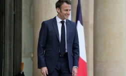 Le présdident Emmanuel Macron, le 14 avril 2023 à l'Elysée