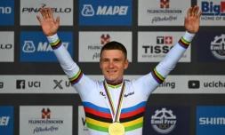Le Belge Remco Evenepoel, sacré champion du monde de contre-la-montre, le 22 septembre 2024 à Zurich