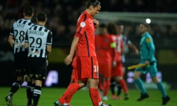 Zlatan Ibrahimovic et le PSG repartent d'Angers sans victoire, le 1er décembre 2015 au stade Jean-Bouin