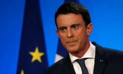 Le Premier ministre Manuel Valls lors de son discours aprÚs le 2e tour des élection régionales, le 13 décembre 2015 à Paris