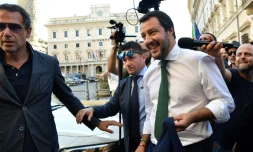 Le nouveau ministre italien de l'Intérieur Matteo Salvini, le 1er juin 2018 à Rome