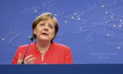 La chancelière allemande Angela Merkel, le 29 juin 2018 à Bruxelles