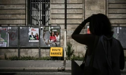 Des affiches électorales avant les législatives, le 25 juin 2024 à Bordeaux