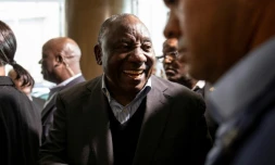 Cyril Ramaphosa lors d'une réunion de l'exécutif de l'ANC, le 13 juin 2024 au Cap