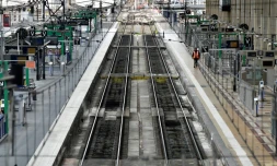 Quais vides de la gare Saint-Jean pendant une grĂšve, Ă Bordeaux, le 3 avril 2018