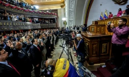 La cérémonie de prestation de serment des gouverneurs devant l'Assemblée constituante vénézuélienne, le 18 octobre 2017 à Caracas