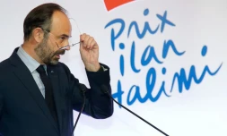 Le Premier ministre Edouard Philippe lors de la remise du Prix Ilan Halimi, le 12 février 2019 à Paris