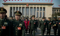 Des délégués militaires chinois à Pékin, le 4 mars 2017