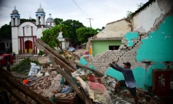 Les destructions provoquées par un séisme de magnitude 8.2 à Juchitan de Zaragoza, le 10 septembre 2017 au Mexique