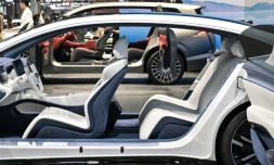 Une Ocean S BYD au salon automobile de Shanghai le 23 avril 2025