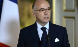 Le ministre de l'Intérieur, Bernard Cazeneuve,  à l'Elysée à Paris le 26 octobre 2016