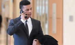 Yassine Bouzrou, l'avocat de la famille Traoré, le 3 mars 2020 au tribunal de Paris