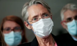 Le PremiÚre ministre Elisabeth Borne en visite à l'hÎpital René-Dubos à Pontoise, le 1er juillet 2022