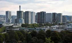 Vue générale sur le quartier de Beaugrenelle à Paris, le 1er octobre 2019