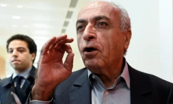 L'homme d'affaires franco-libanais Ziad Takieddine à son arrivée au palais de justice de Paris le 7 octobre 2019, au premier jour du procès du volet financier de l'affaire Karachi