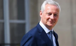 Le ministre de l'Economie Bruno Le Maire à la sortie de l'Elysée, le 23 août 2023 à Paris