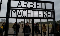 L'entrée de l'ancien camp de concentration de Sachsenhausen, où officiait l'accusé, le 7 février 2020 